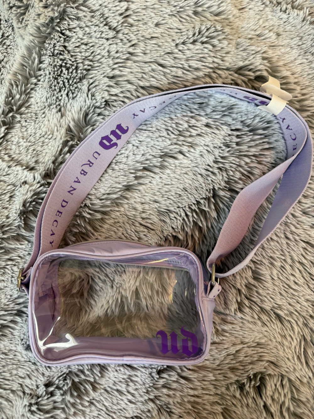 Urban Decay Lilac Clear Crossbody with Logo Strap